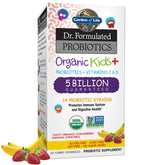 Garden of Life Kids+ sabor fresa platano, masticables para apoyar la salud intestinal.