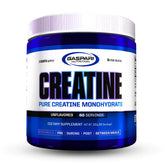 Gaspari Nutrition Creatina Monohidrato pura frente de la lata, soporte para entrenamientos consistentes.