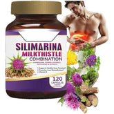 Bote de Generic silimarina con cardo mariano para apoyar la salud hepática.
