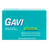 Generico antiácido en suspensión de menta, sobre de 10 ml, alivio rápido para el malestar estomacal.
