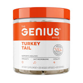 Frasco frontal Genius Turkey Tail; posible apoyo al sistema inmune.