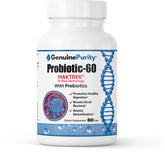 GenuinePurity probiótico 60 mil millones, botella: soporte diario para equilibrio digestivo.