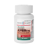 GeriCare Aspirina 81 mg para adultos, comprimidos masticables, alivia molestias leves.