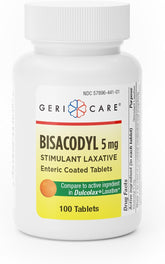 GeriCare Bisacodyl 5 mg tableta recubierta: alivio cómodo para el estreñimiento ocasional.