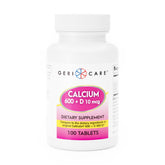 GeriCare Calcio 600 mg con Vitamina D 10 mcg, tableta frente para apoyar los huesos