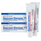 GeriCare Dibucaina hemorroides crema en tubo de 1oz para alivio rápido del dolor