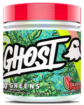 GHOST Greens Guayaba Mora en lata, ideal para añadir vegetales y frutas al día.