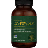Global Healing Center Oxy-Powder, bote derramando, limpieza suave para el colon.