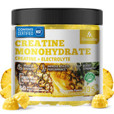GlucoBio gomitas de creatina monohidrato frente a la botella, energía para entrenar