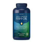 GNC Aceite de Pescado Triple Fuerza: botella con cápsulas para uso diario