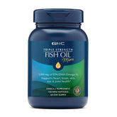 GNC Aceite de Pescado Triple Fortaleza en frasco, apoyo para corazón y cerebro