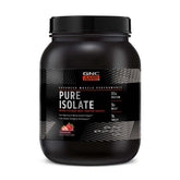 Botella de GNC AMP Pure Isolate sabor fresa para entrenamiento diario y recuperación