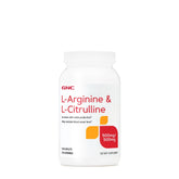 GNC Arginina + Citrulina 500 mg, cápsulas en botella, apoyo para flujo sanguíneo diario