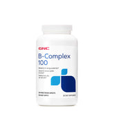 GNC Complejo de Vitamina B 100, envase con 250 tabletas para energía sostenida.