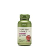 GNC Herbal Plus Extracto de Semilla de Uva 500 mg, botella para apoyo antioxidante diario.