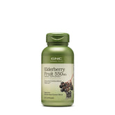 GNC Herbal Plus saúco-fruta 550 mg, botella vegetariana para apoyo inmunológico diario