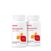 GNC Melatonina 3 mg, paquete doble con botella, apoyo para un sueño más tranquilo.