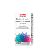 GNC Prenatal Mujer, botella visible para apoyo nutricional durante el embarazo