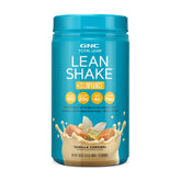 GNC Total Lean Lean Shake envase: batido vainilla caramelo sin cafeína para control de peso.