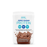GNC Total Lean Zero Sugar Protein pote chocolate, sabor delicioso para batidos post-entrenamiento.