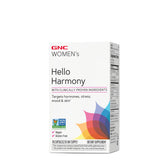 GNC Hello Harmony: botella inclinada para verter, favorece equilibrio hormonal en la rutina diaria.