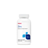 GNC Zinc 50 mg, envase de tabletas para apoyo diario del sistema inmune