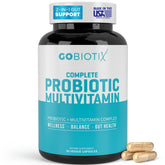 GOBIOTIX Multivitamínico con probióticos en cápsulas para apoyar la salud intestinal.