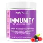 GOBIOTIX Vitamina C en polvo inmunidad frambuesa, sabor afrutado y disolución rápida.