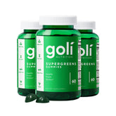 Goli Supergreens gomitas empaque frontal, ideal para iniciar el día con vegetales.