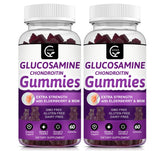 GORNVB gomitas glucosamina-condroitina MSM sabor frambuesa, envase práctico para uso diario.