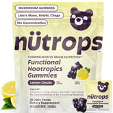 Gomitas Nutrops de Grüns con limón para energía y enfoque.
