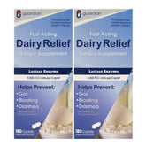 guardian Dairy Relief: frasco de cápsulas para una digestión más cómoda tras lácteos.