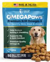 Guardian's Choice Omega-3 para perros: bocaditos de salmón para apoyar pelaje saludable.