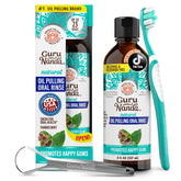GuruNanda CocoMint: enjuague bucal en botella de 8 oz para aliento fresco.