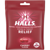 HALLS Relief Cereza: pastillas para la tos con sabor a cereza.