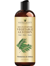 Handcraft Blends glicerina vegetal, vertido desde la botella para suavizar la piel naturalmente.