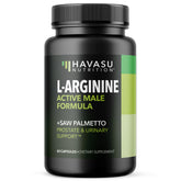 HAVASU NUTRITION cápsulas arginina y palma sabal, apoyo para vitalidad masculina.