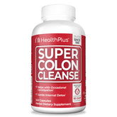 Health Plus Super Colon Cleanse botella: presentación práctica para uso diario y regularidad.
