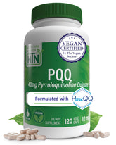 Health Thru Nutrition PQQ 40 mg en botella, para energía diaria sostenida.
