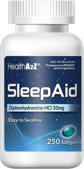 HealthA2Z ayuda para dormir: cápsulas blandas de 50 mg en botella