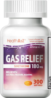 HealthA2Z cápsulas blandas ofrecen alivio de gases para un abdomen cómodo.