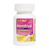 HealthA2Z tabletas empaque: alivio posible de molestias menstruales al alcance.