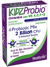 KidzProbio tabletas masticables sabor arándano negro para apoyo diario
