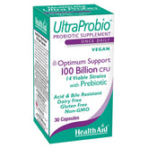 HealthAid UltraProbio, bote de 30 cápsulas para uso diario.