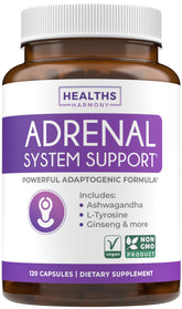 Healths Harmony Apoyo Adrenal Capsula muestra una cápsula para apoyar el equilibrio de cortisol.