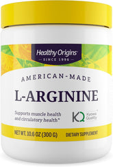 Healthy Origins L-Arginina en botella para apoyo a la circulación.