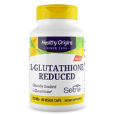 Healthy Origins L-Glutathione 250 mg, botella, soporte antioxidante diario.