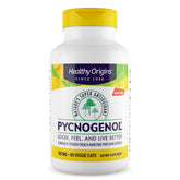 Healthy Origins Pycnogenol 150 mg cápsulas vegetales, antioxidantes naturales para uso diario.
