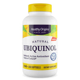 Healthy Origins Ubiquinol botella: complemento para energia diaria y bienestar.