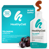 HealthyCell Telomere Length: empaque de gel uva, práctico para uso diario.